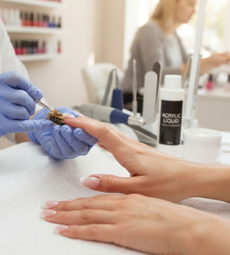 Acrylic manicure reconstruction picture